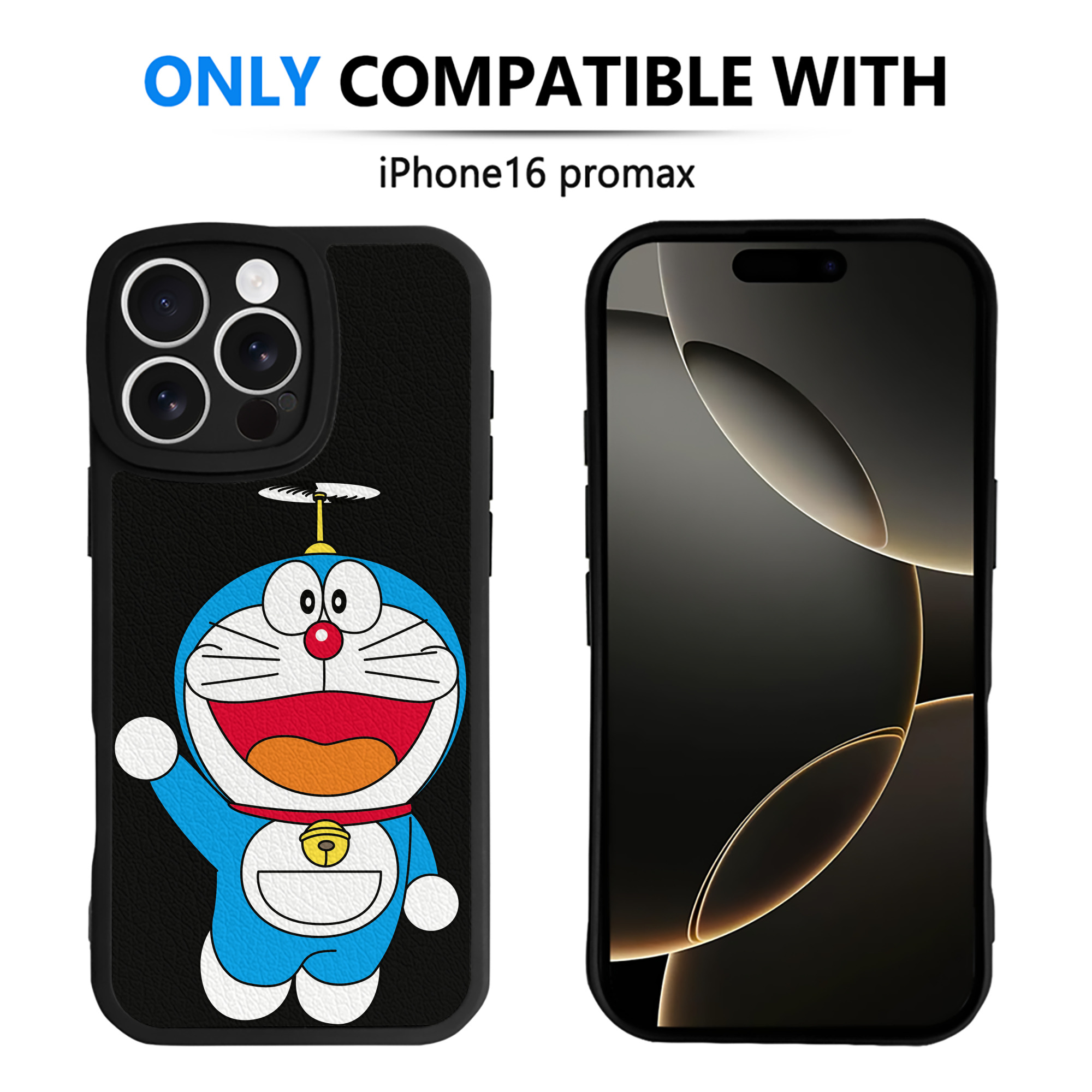 （画像用） ドラえもん Doraemon 【iPhone 16シリーズ対応】シリコンスマホケース（レザー調） 材質：シリコン